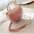 2022 Fashion Pink Candy Color Transparent Ladies Beach Jelly Bag Waterproof Women Handbag Sets